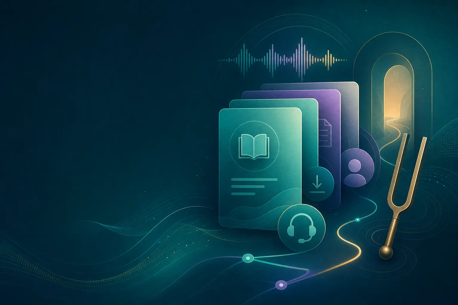 Abstract BioSonics illustration for planetary tuners brochure