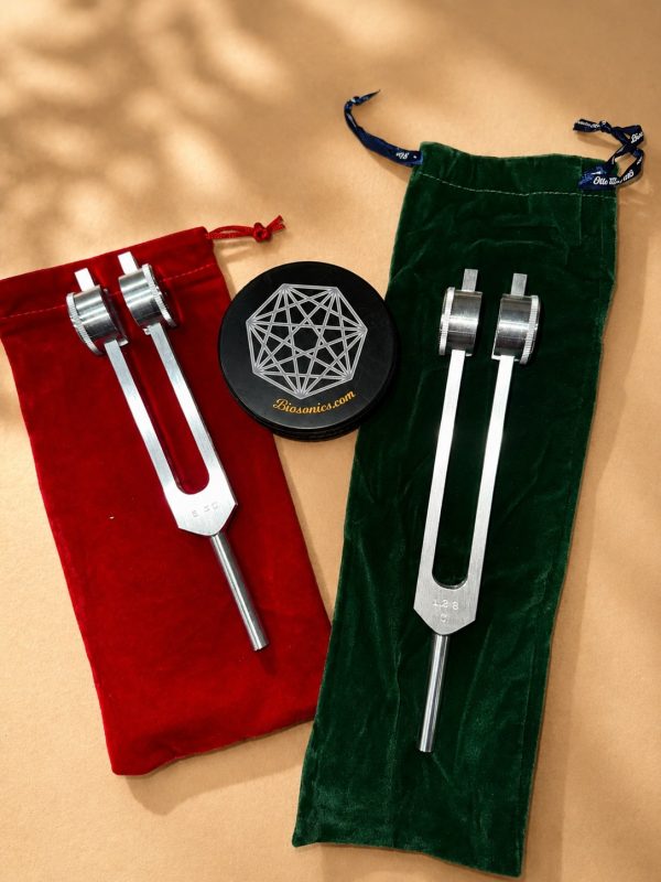 Biosonic weighted Body tuner set with Activator- Otto 128Hz & Low G Fork 192Hz-  bundle