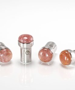 Gem Foot- “Strawberry Quartz” (15mm)