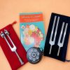 Beauty & Sound 10 point Sonic Beauty system- Complete bundle with Tuning Forks, Gem foot Rose Quartz (15mm) & Activator