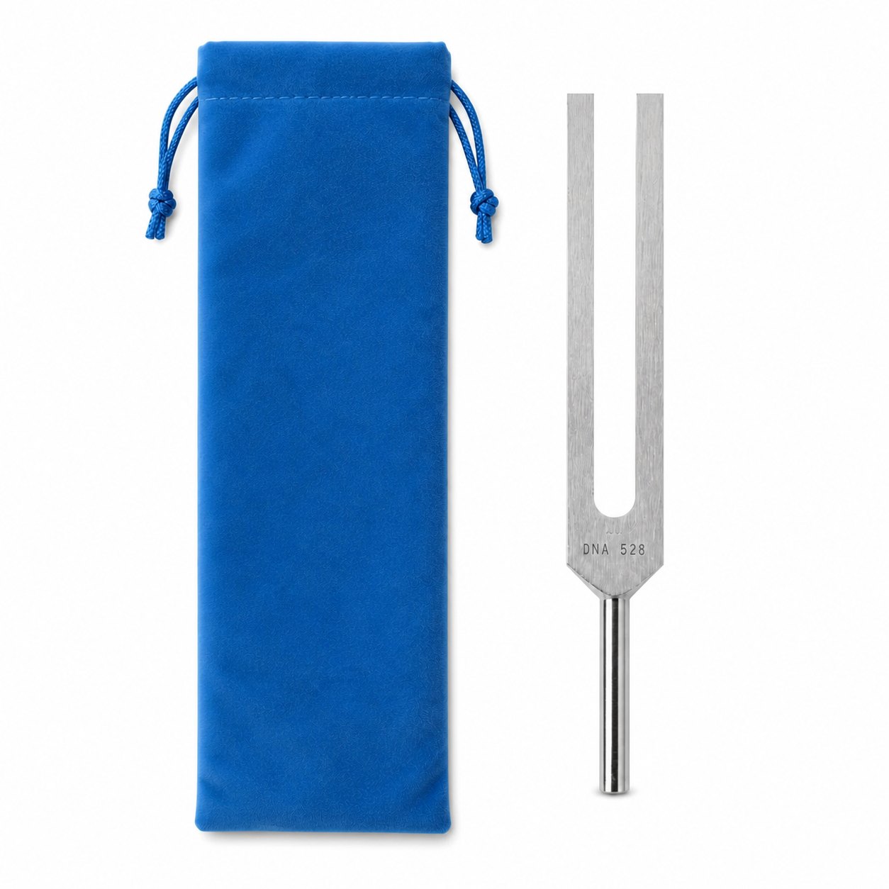 Tuning Fork – “Unweighted” (528 Hz.)-(Now with sky blue pouch) on a clean BioSonics studio background