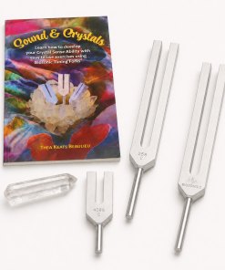 Sound & Crystals book starter pack-  with the Body tuners Unweighted, Crystal tuner “4096”, & wand