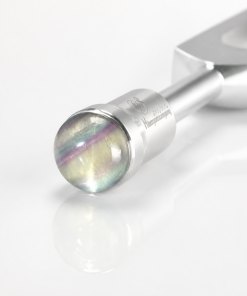 Gem Foot- “Rainbow Fluorite” (15mm) (does not include Otto Tuner) on a clean BioSonics studio background