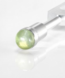 Gem Foot- “Prehnite” (15mm) (does not include Otto Tuner) on a clean BioSonics studio background