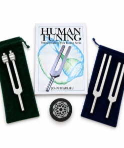 Beginner’s Special with Body Tuners, Otto 128, Human Tuning book and activator on white
